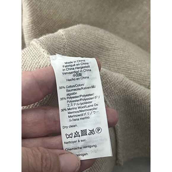 J. Crew Tan Beige Merino Wool Blend Open Blazer Size XS Pockets - Picture 12 of 14